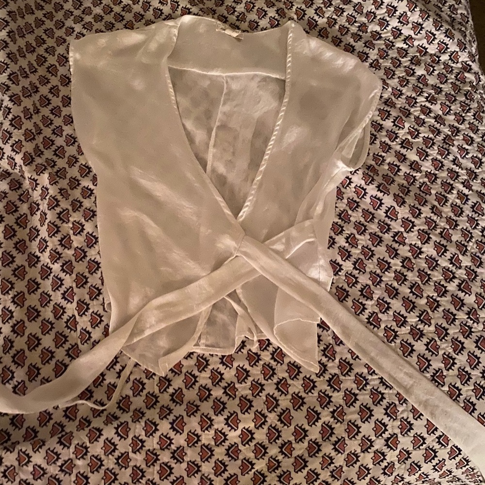 Silk wrap top